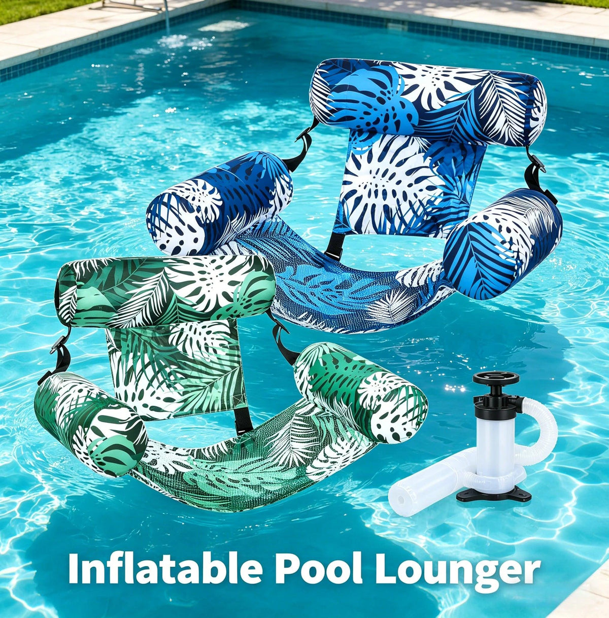 Inflatable Pool Lounger | Tropical Print | Toylandeu™