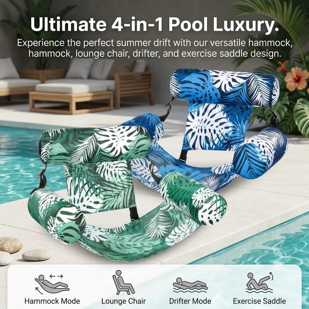 Inflatable Pool Lounger | Tropical Print | Toylandeu™