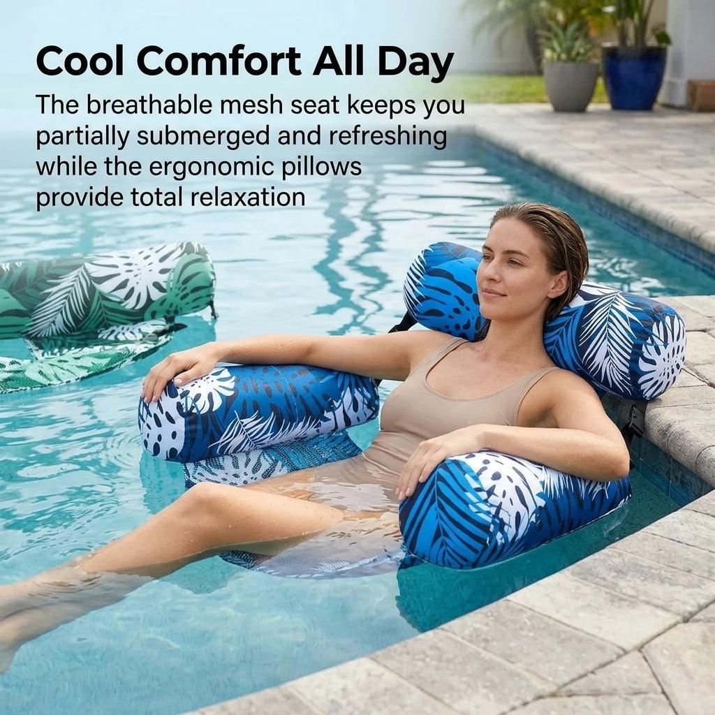 Inflatable Pool Lounger | Tropical Print | Toylandeu™