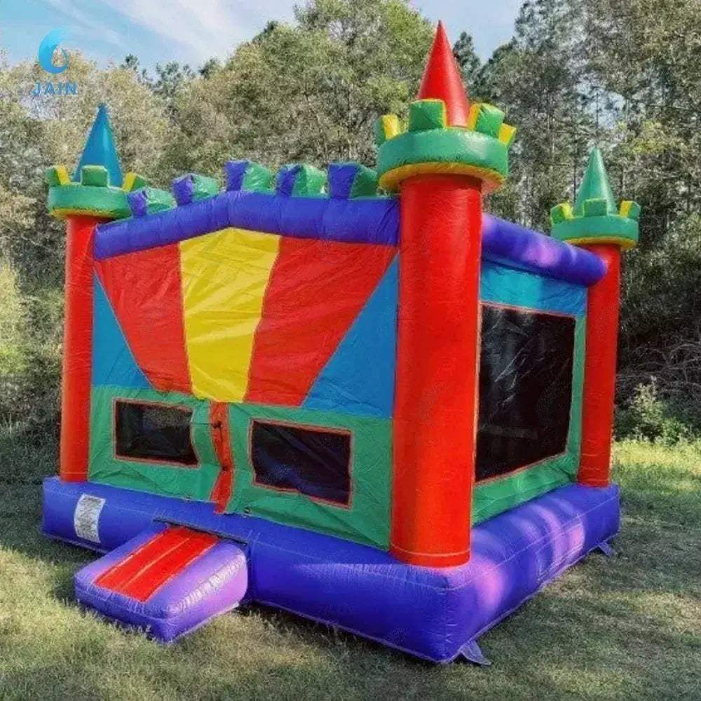 Inflatable Rainbow Bouncy Castle Bounce House With Powerful Blower - ToylandEU