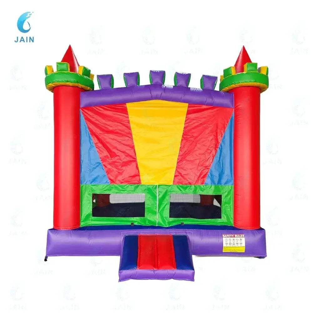 Inflatable Rainbow Bouncy Castle Bounce House With Powerful Blower - ToylandEU
