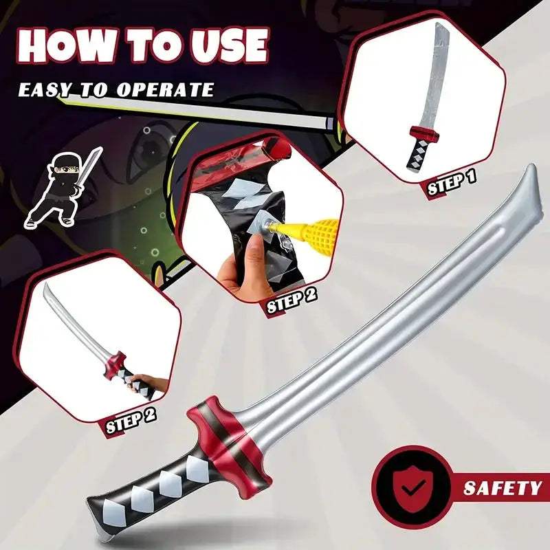  Inflatable Samurai Sword Set Safe Ninja Battles -  ToylandEU™