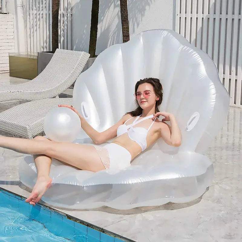  Inflatable Shell Shaped Pool Float With Pearl Ball -  ToylandEU™