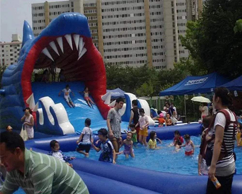  Shark Shape Inflatable Slide for Swimming Pool Blue Hot Sale -  ToylandEU™
