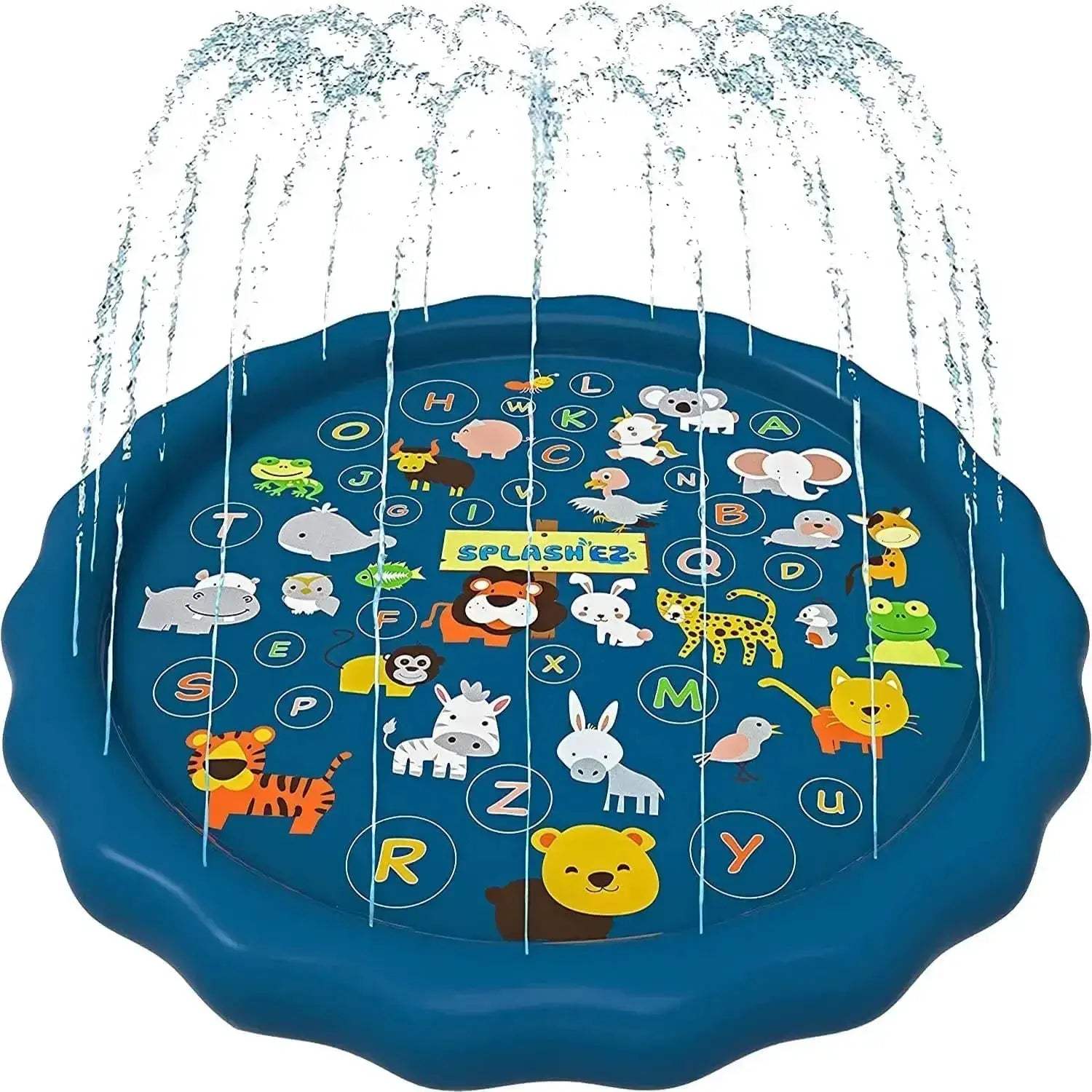 3-IN-1 Splash Pad Sprinkler for Kids & Baby Pool for Learning Toddler Sprinkler Pool Outdoor Water Toys Inflatable Splash Pad - ToylandEU