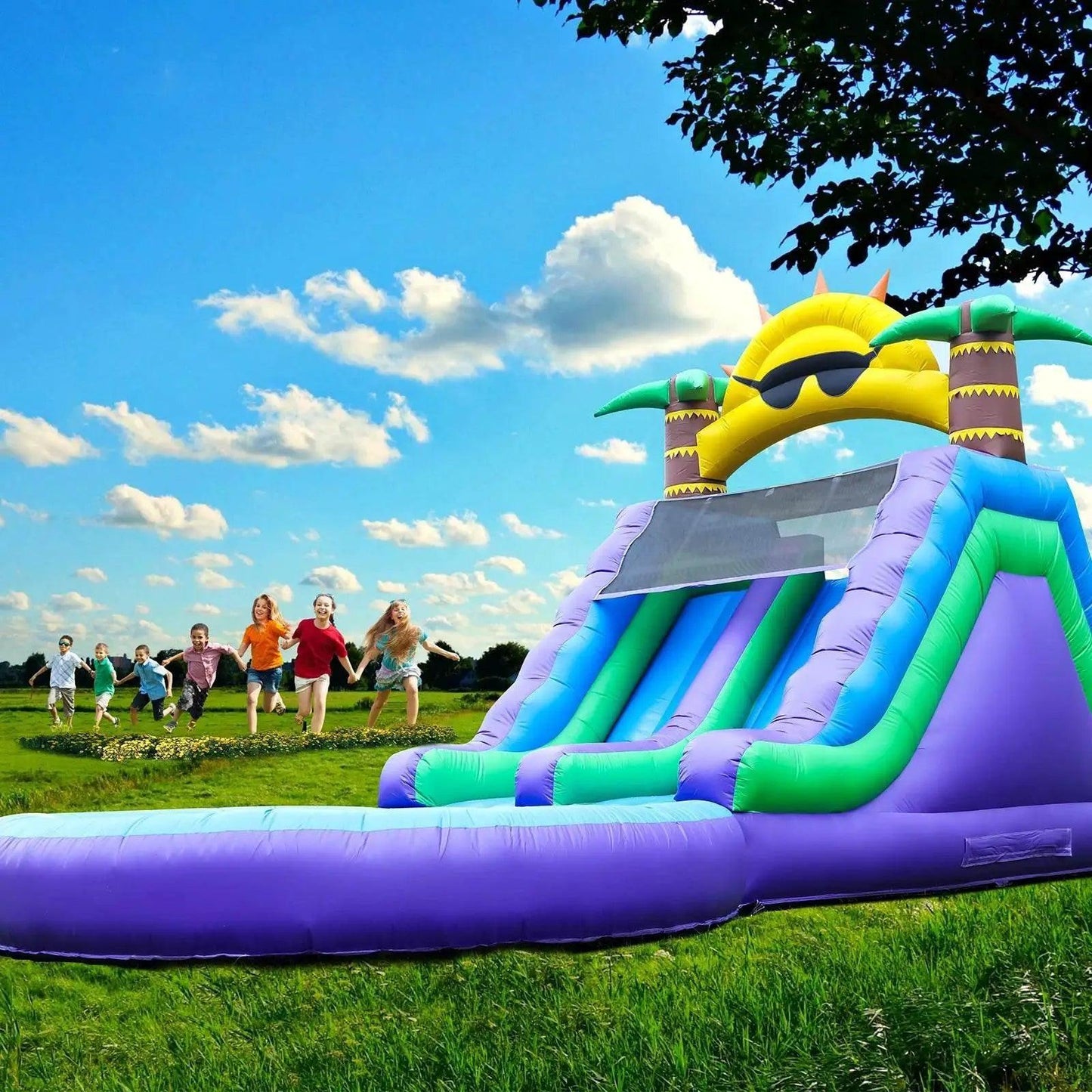 Inflatable Sun Flower Outdoor Slides Air Bounce Water Play Equipment -  ToylandEU™
