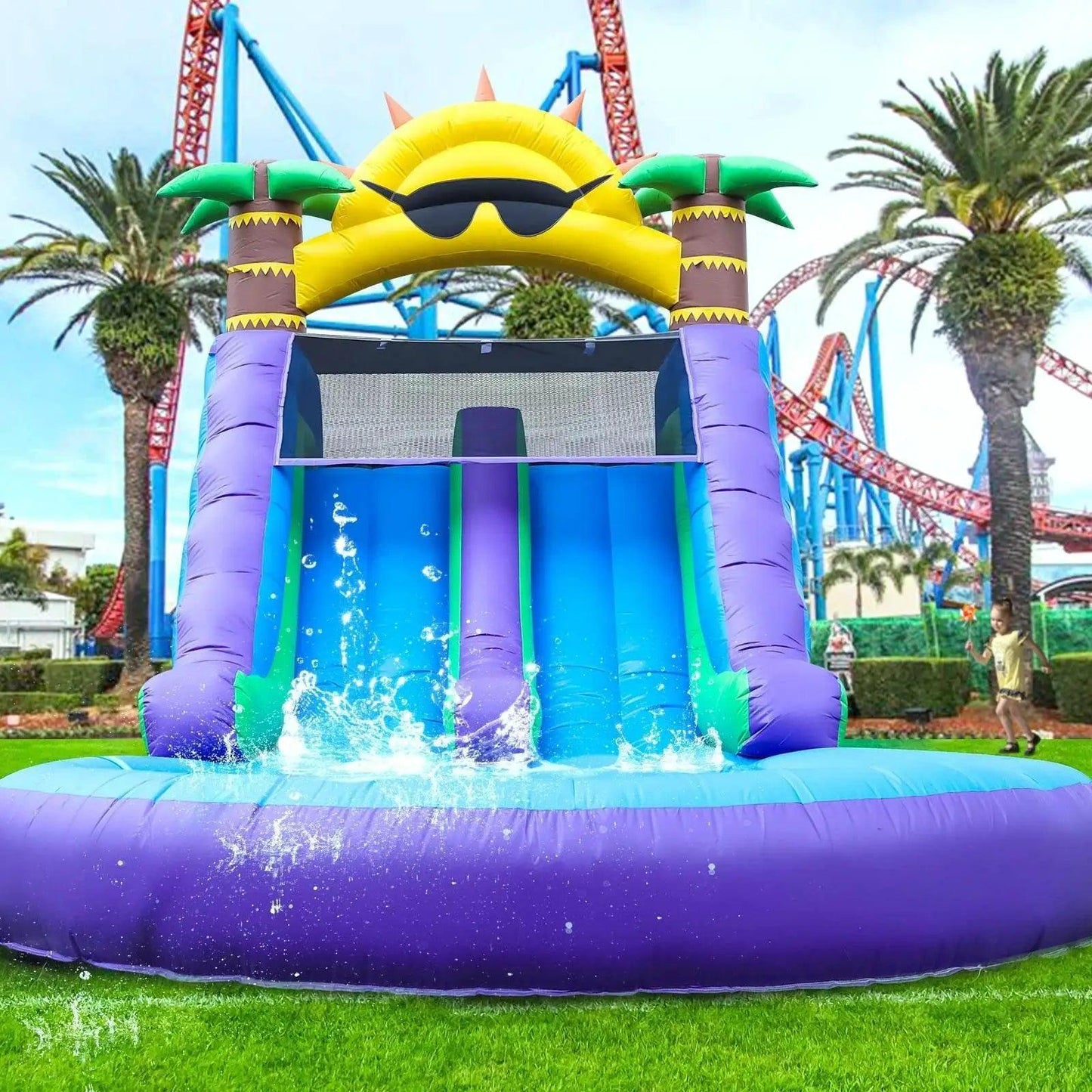  Inflatable Sun Flower Outdoor Slides Air Bounce Water Play Equipment -  ToylandEU™
