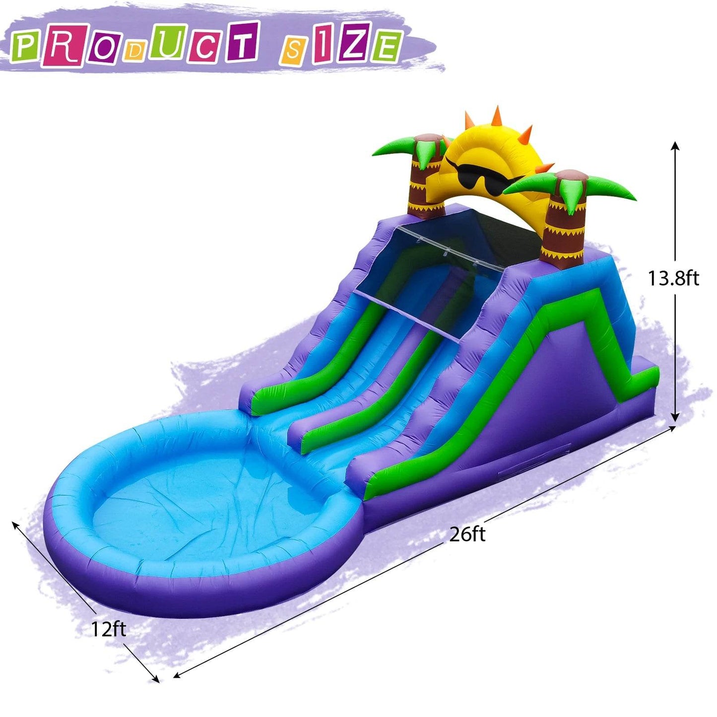 Inflatable Sun Flower Outdoor Slides Air Bounce Water Play Equipment - ToylandEU
