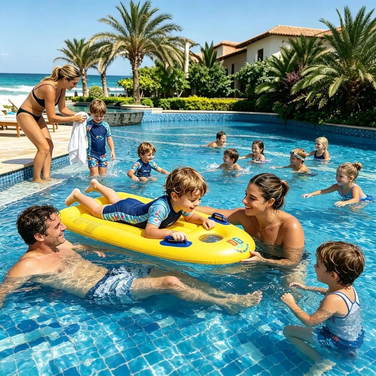 Inflatable Surf Body Board With Handles Toylandeu