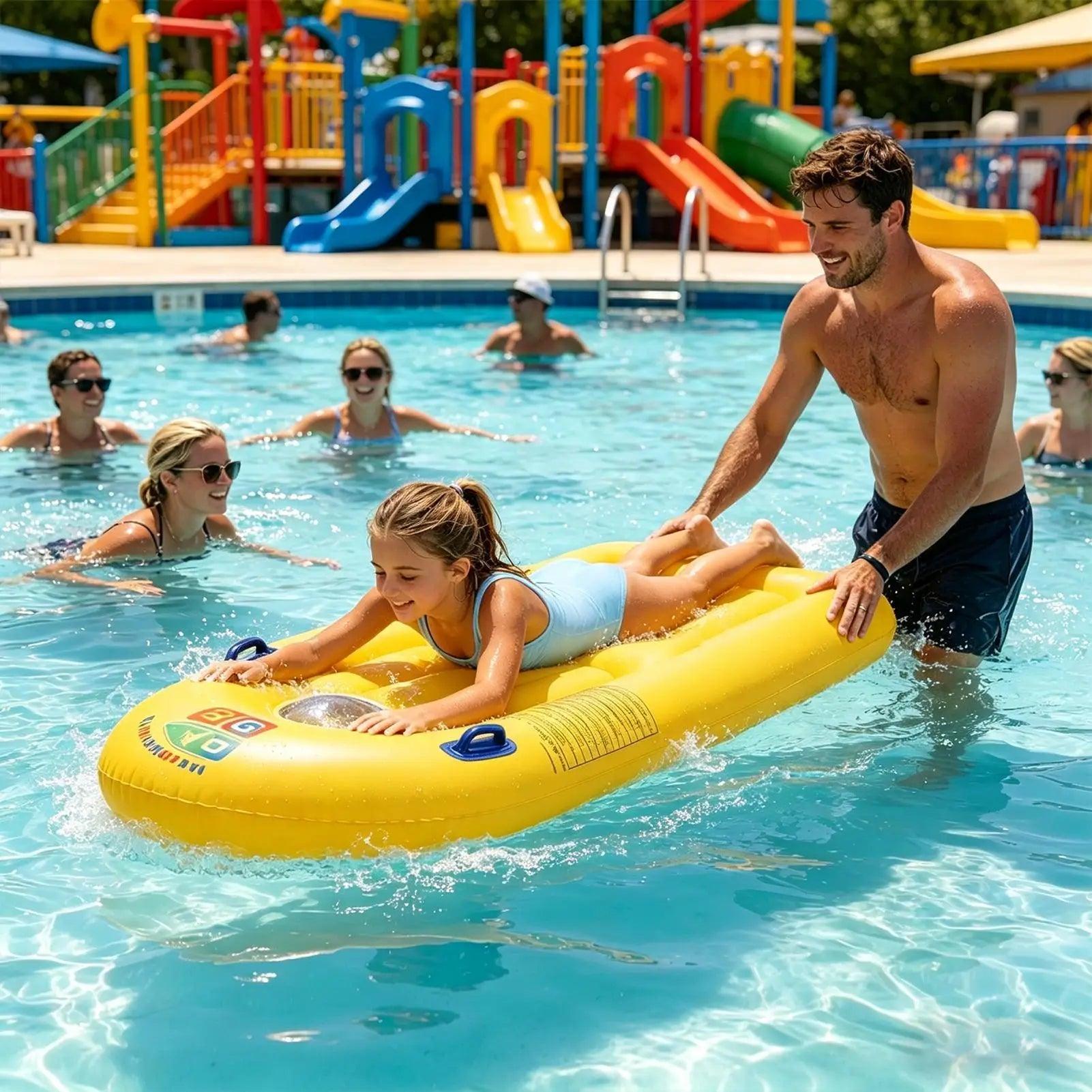 Inflatable Surf Body Board With Handles Toylandeu