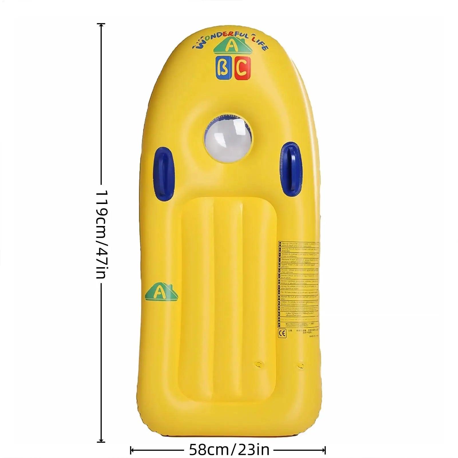 Inflatable Surf Body Board With Handles Toylandeu