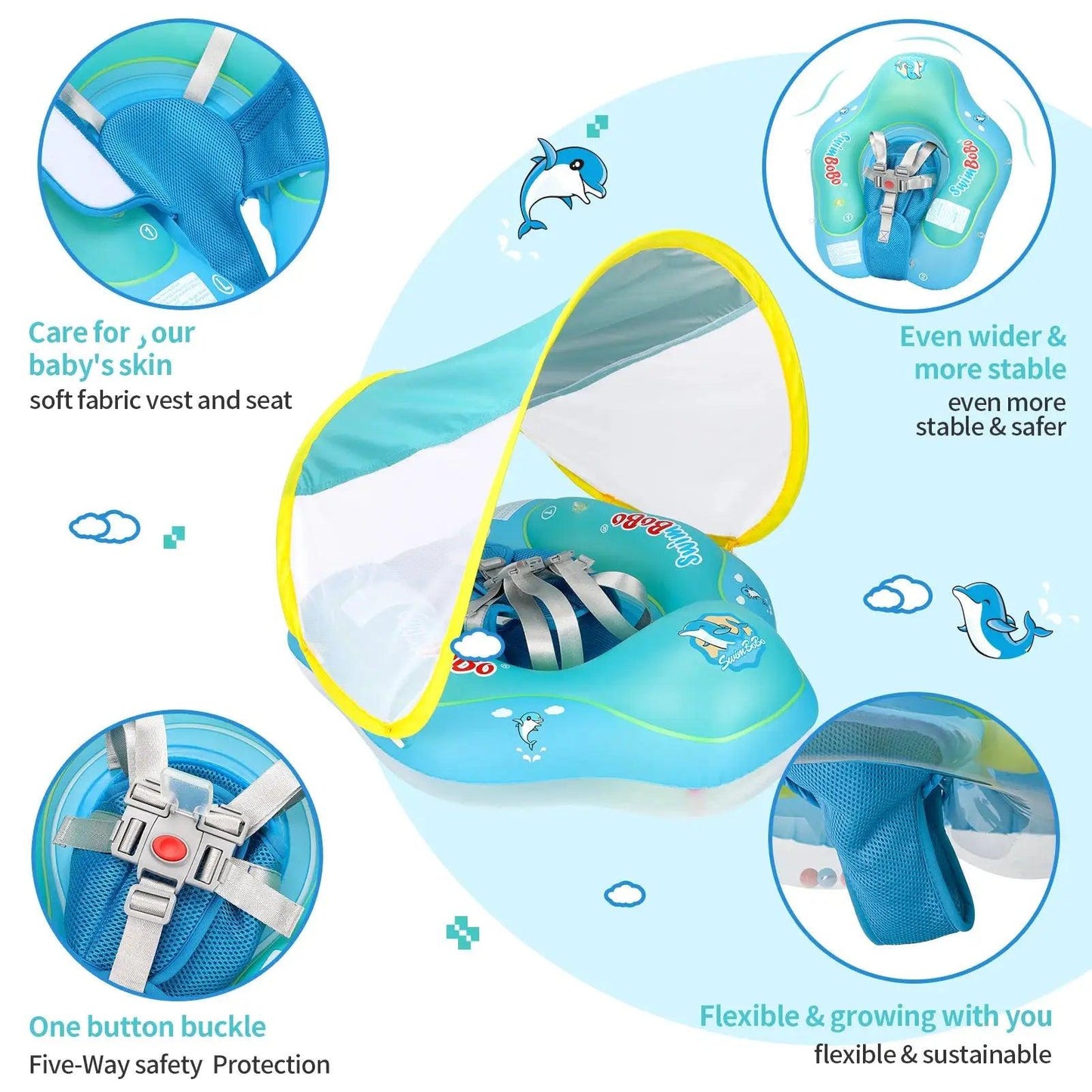  Swimbobo Baby Inflatable Swim Ring With Safety Mesh -  ToylandEU™