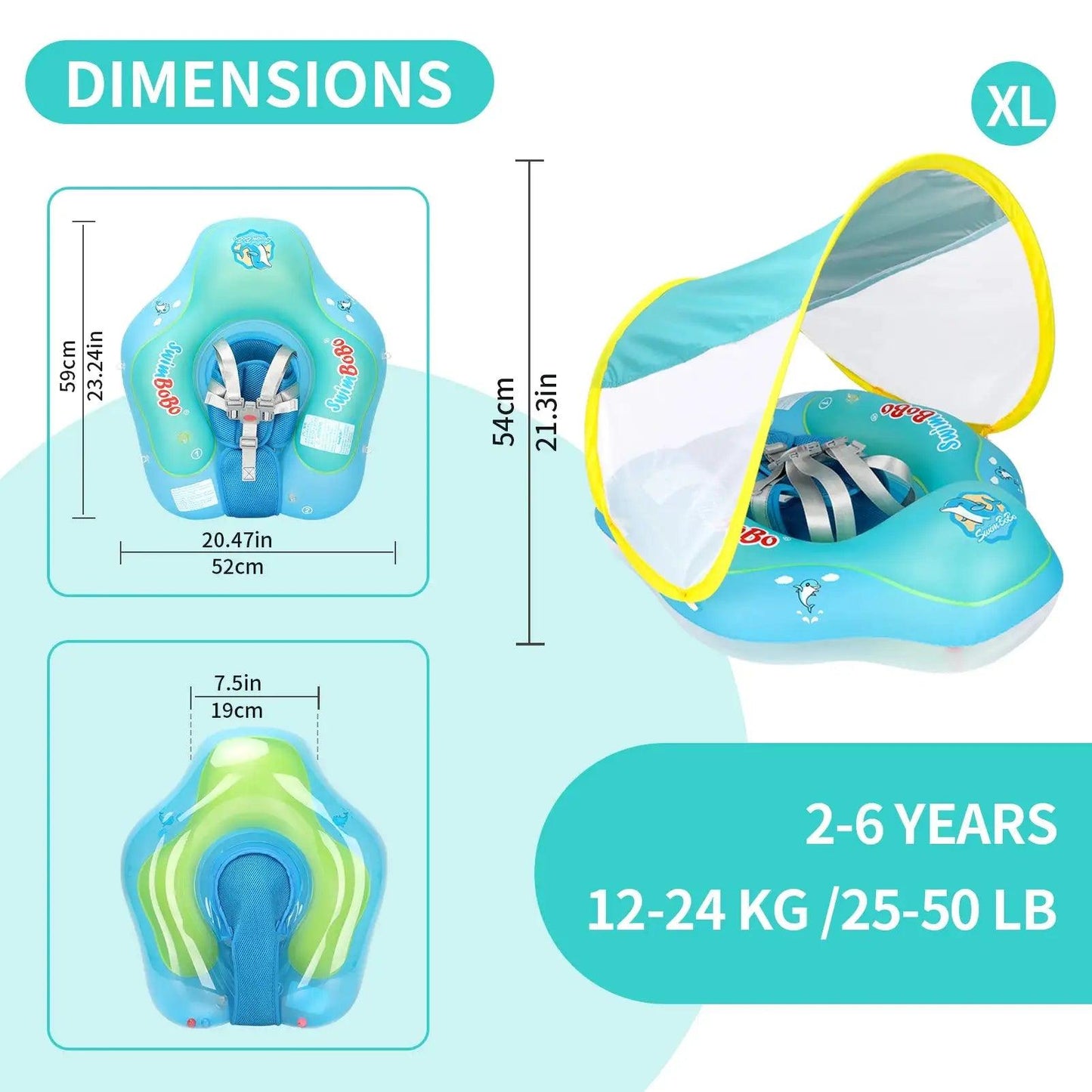  Swimbobo Baby Inflatable Swim Ring With Safety Mesh -  ToylandEU™