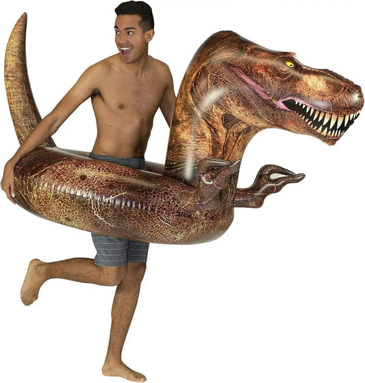  Inflatable T-Rex Dinosaur Swim Ring All Ages PVC 48 Inch -  ToylandEU™