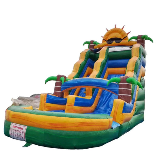 Inflatable Trampoline Castle Water Slide with Swimming Pool - ToylandEU