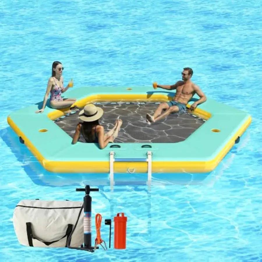  Hexagon Inflatable Water Hammock For Adults With Mesh -  ToylandEU™