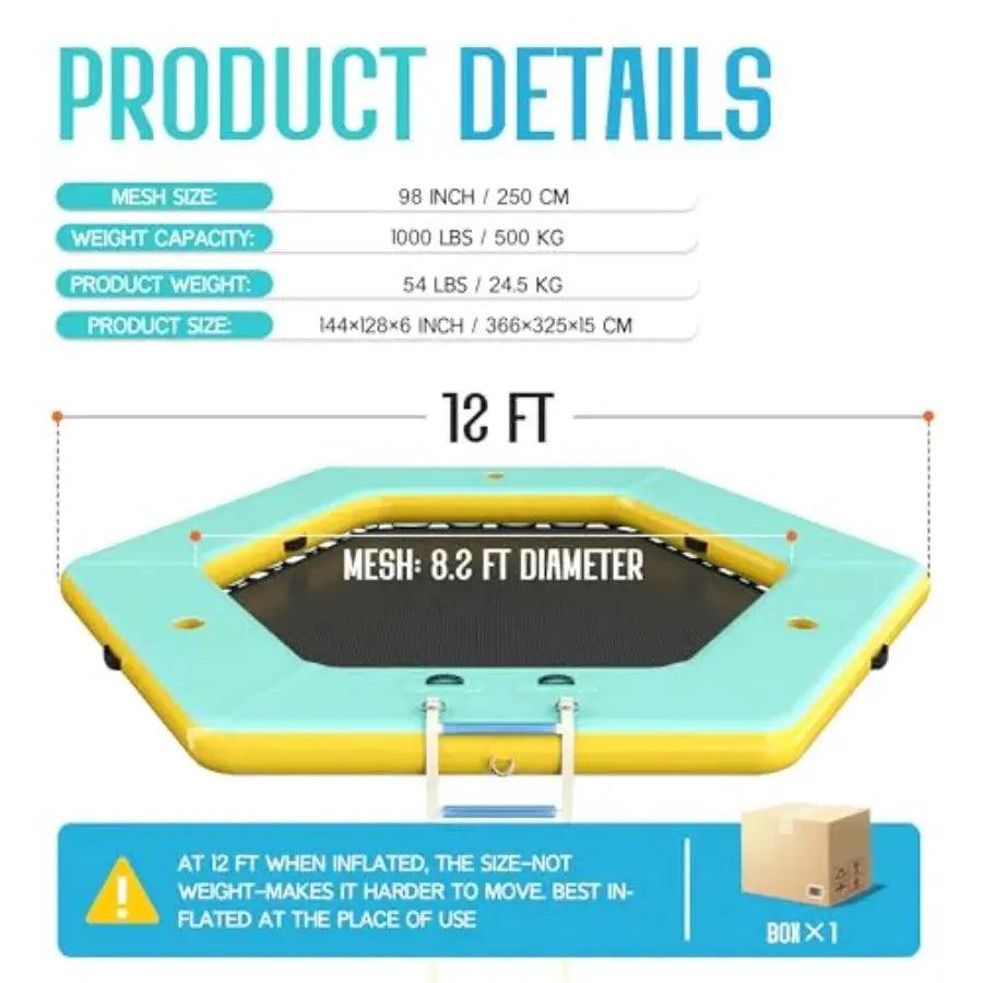  Hexagon Inflatable Water Hammock For Adults With Mesh -  ToylandEU™