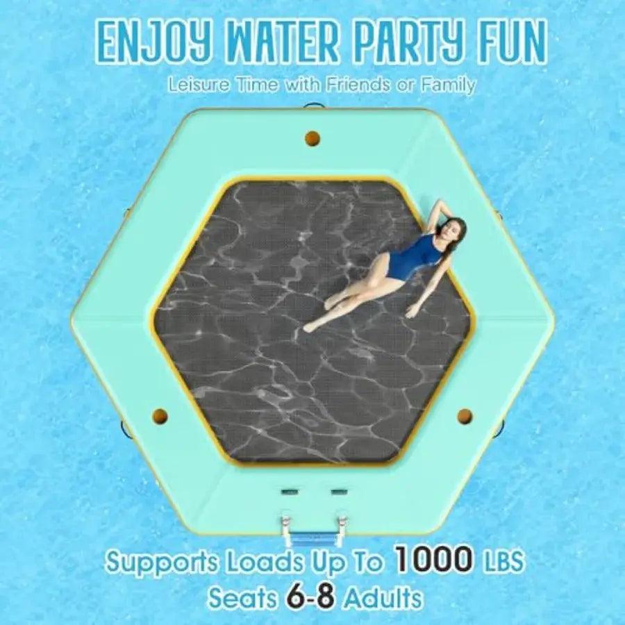  Hexagon Inflatable Water Hammock For Adults With Mesh -  ToylandEU™