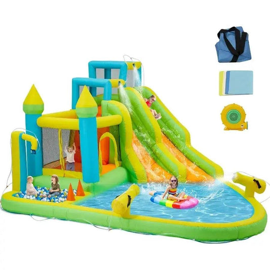  Inflatable Water Slide 10 In 1 Water Park With Blower -  ToylandEU™