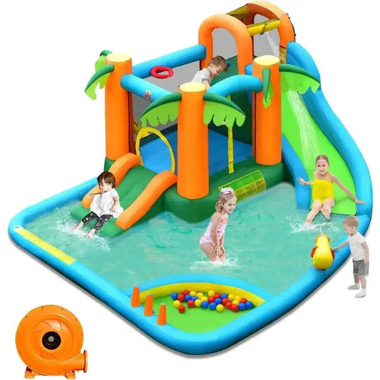  Inflatable Water Slide 7 In 1 Bouncy House Safe -  ToylandEU™
