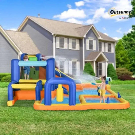  Inflatable Water Slide 7 In 1 Bounce House With Pool -  ToylandEU™
