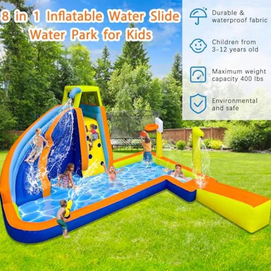  Inflatable Water Slide 8 In 1 Bounce House Backyard -  ToylandEU™