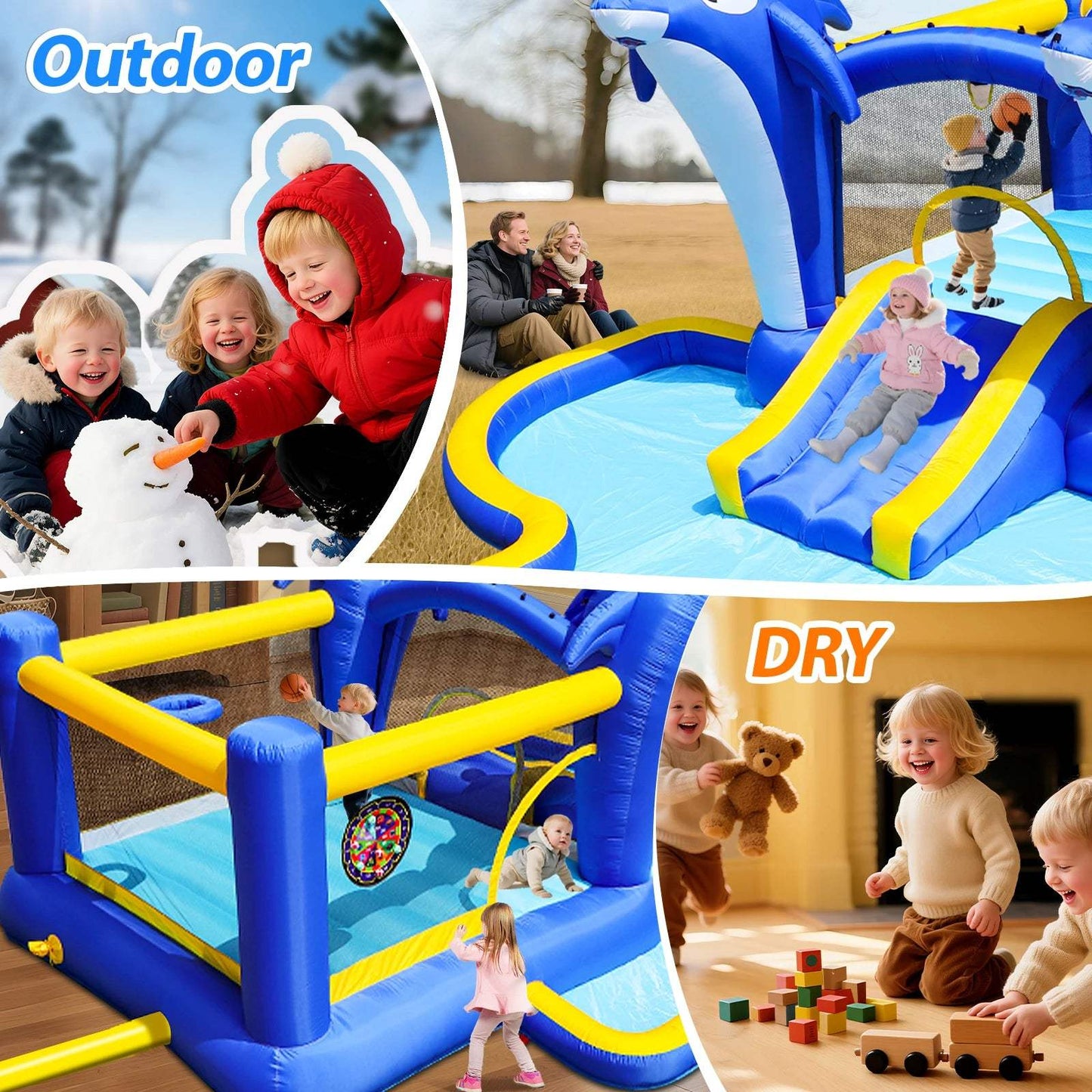 Inflatable Water Slide 8 In 1 Bounce House Backyard Fun -  ToylandEU™