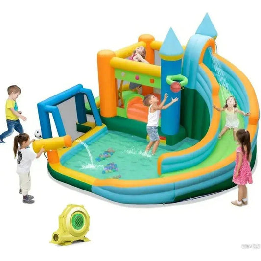  Inflatable Water Slide 9-In-1 Water Park Backyard Fun -  ToylandEU™