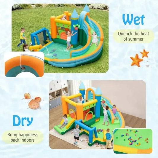  Inflatable Water Slide 9-In-1 Water Park Backyard Fun -  ToylandEU™