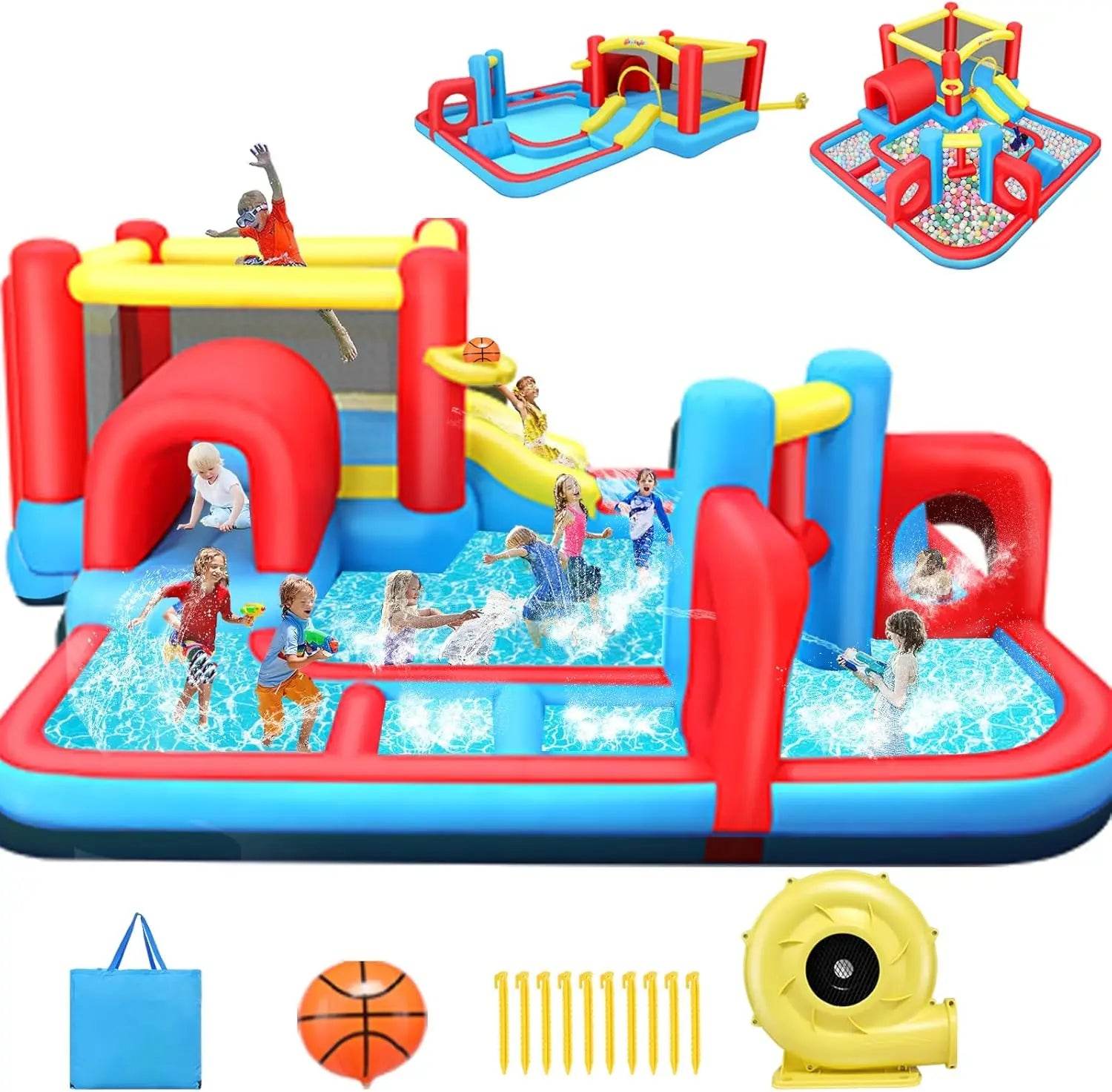 Inflatable Water Slide Bounce House 10 in 1 Water Slide - ToylandEU