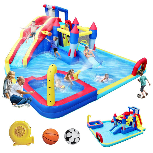  Inflatable Water Slide Bounce House 10in1 Outdoor Fun -  ToylandEU™