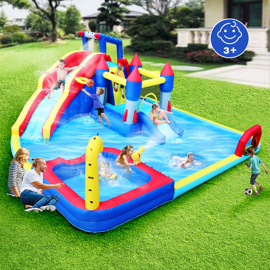 Inflatable Water Slide 10in1 Bounce House For Outdoor Fun