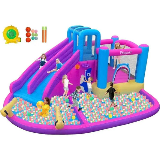  Inflatable Water Slide Bounce House Dual Slides Safe -  ToylandEU™