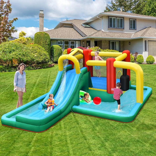 Inflatable Water Slide Bounce House, Kids Party Bouncy Castle - ToylandEU