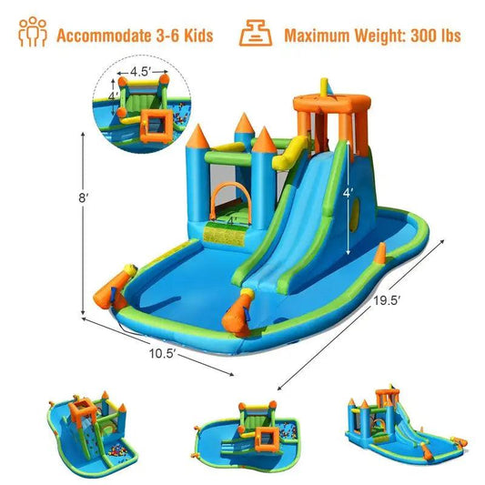  Inflatable Water Slide Bounce House No Blower SplashFun -  ToylandEU™