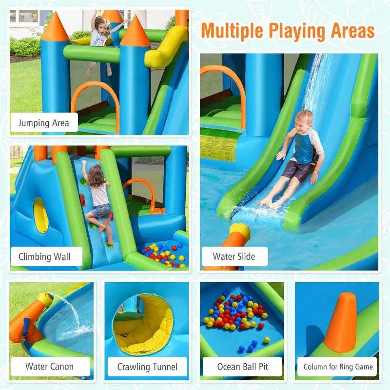  Inflatable Water Slide Bounce House No Blower SplashFun -  ToylandEU™