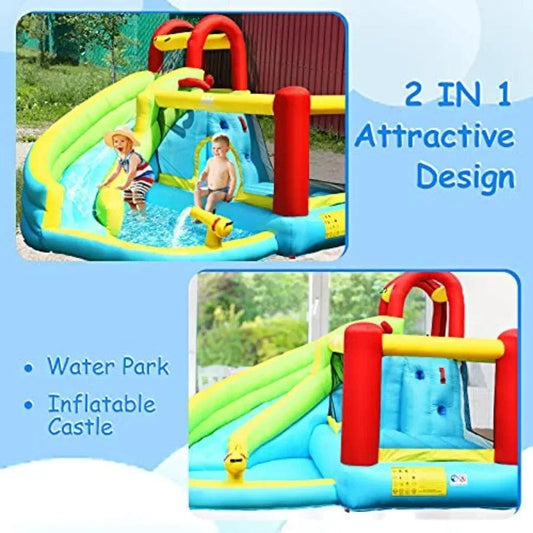  Inflatable Water Slide Bounce House Splash Pool Durable -  ToylandEU™