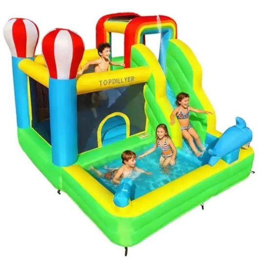  Inflatable Water Slide Bounce House Splash Pool Safe -  ToylandEU™