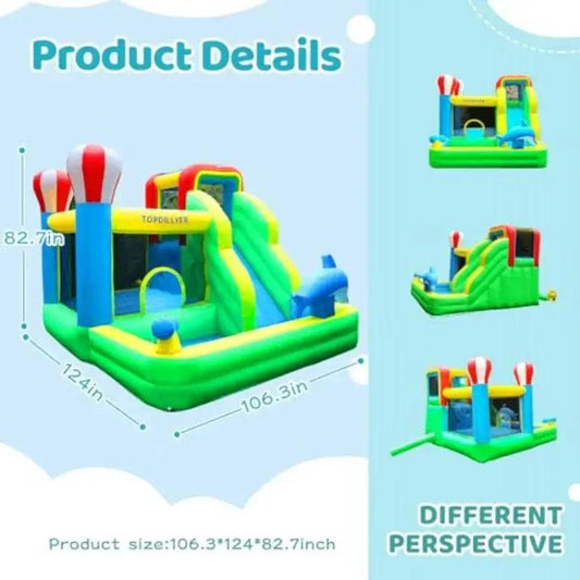  Inflatable Water Slide Bounce House Splash Pool Safe -  ToylandEU™