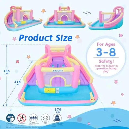  Inflatable Water Slide Bounce House With Double Slides -  ToylandEU™