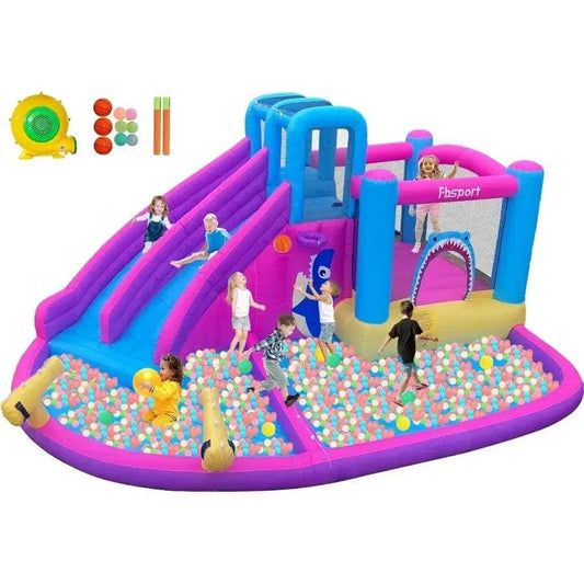 Inflatable Water Slide Bounce House Dual Slides Safe -  ToylandEU™