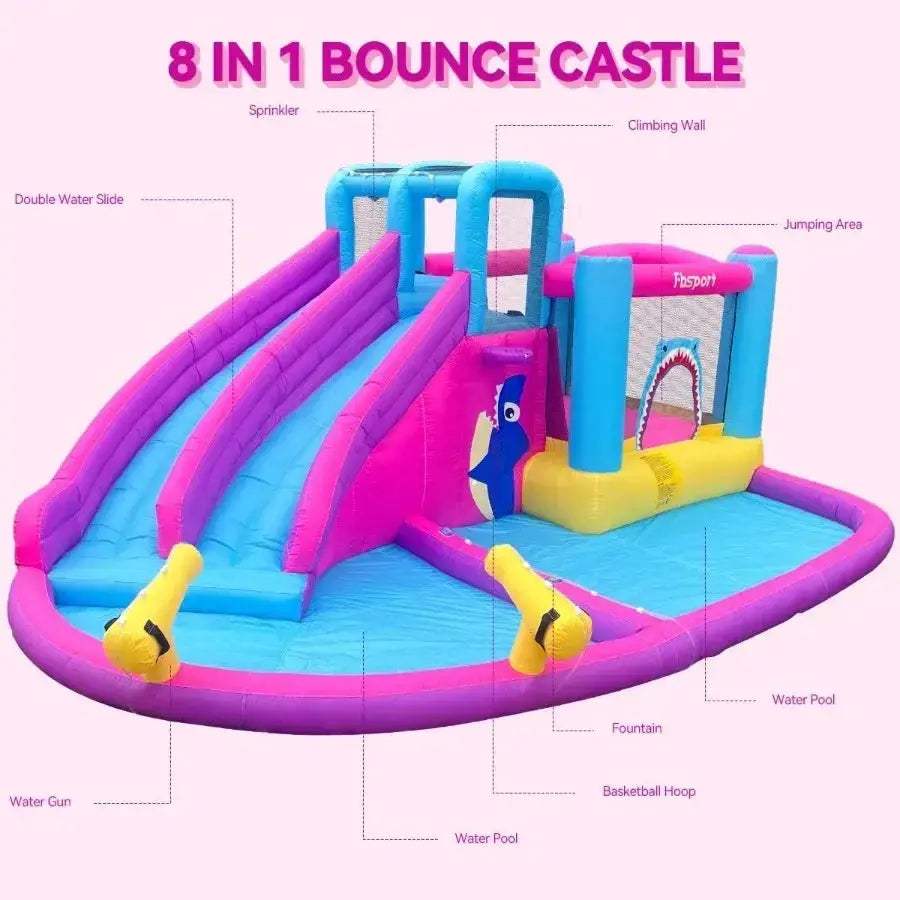 Inflatable Water Slide Bounce House With Dual Slides - ToylandEU