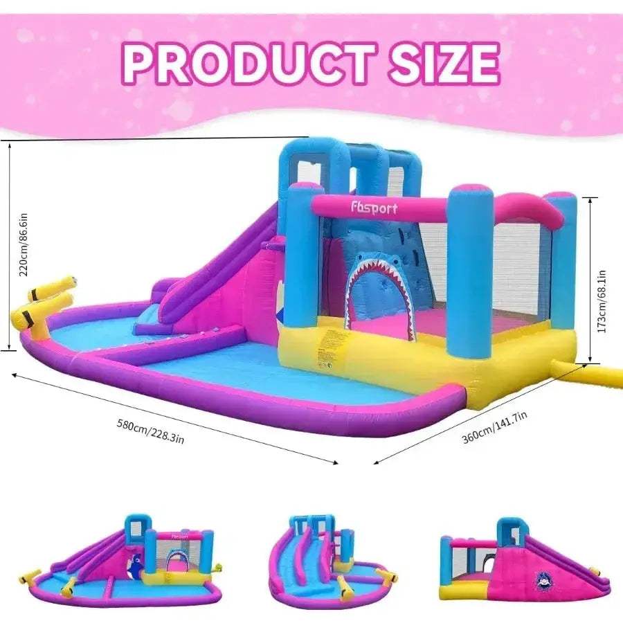 Inflatable Water Slide Bounce House With Dual Slides - ToylandEU