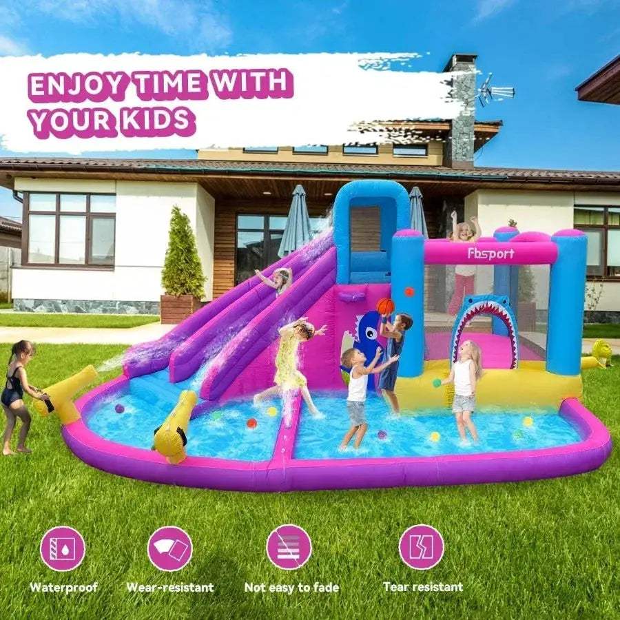 Inflatable Water Slide Bounce House With Dual Slides - ToylandEU