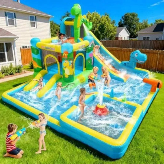 Inflatable Water Slide Bounce House With Long Slides -  ToylandEU™