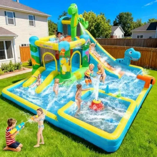  Inflatable Water Slide Bounce House With Long Slides -  ToylandEU™