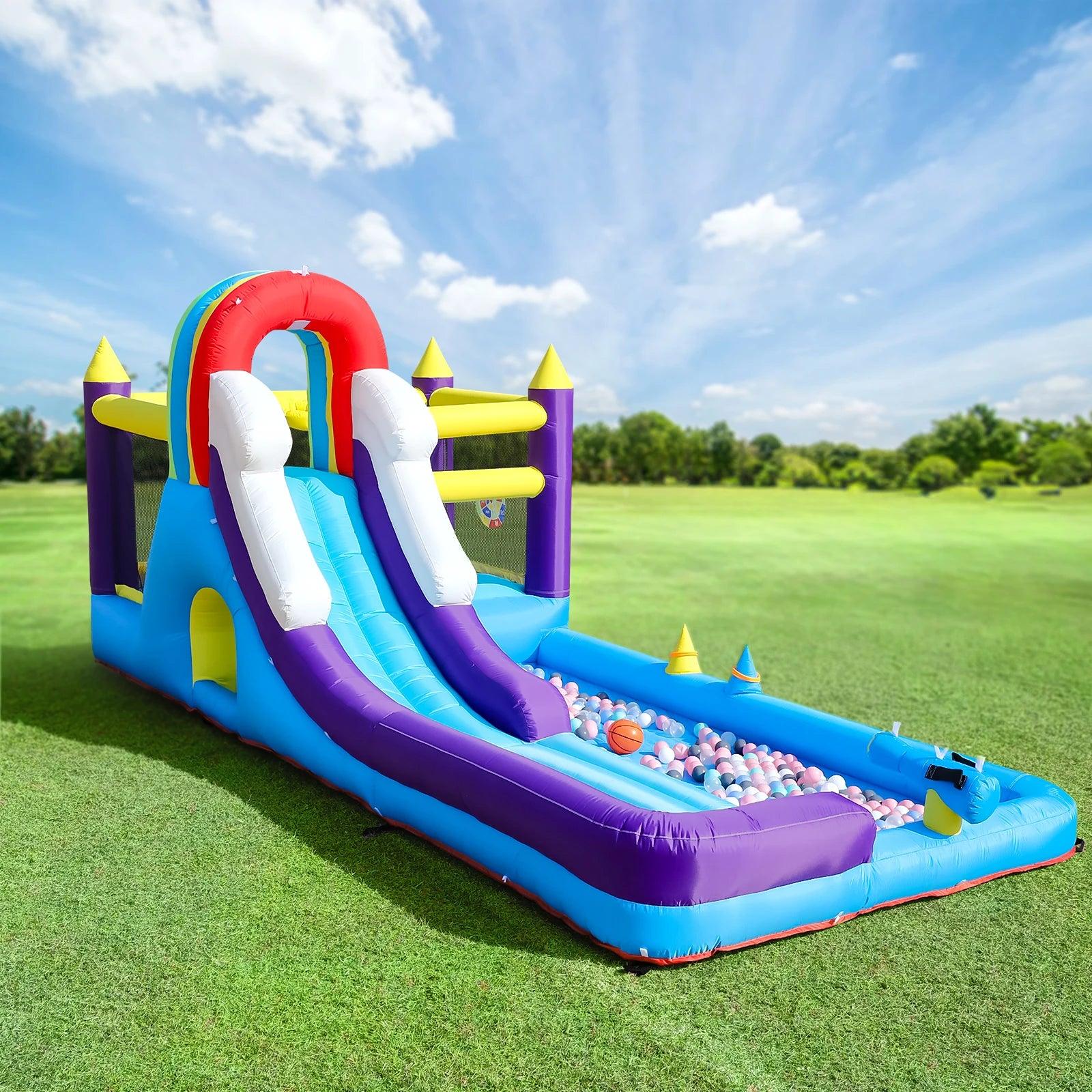  Inflatable Water Slide Bounce House With Splash Pool -  ToylandEU™