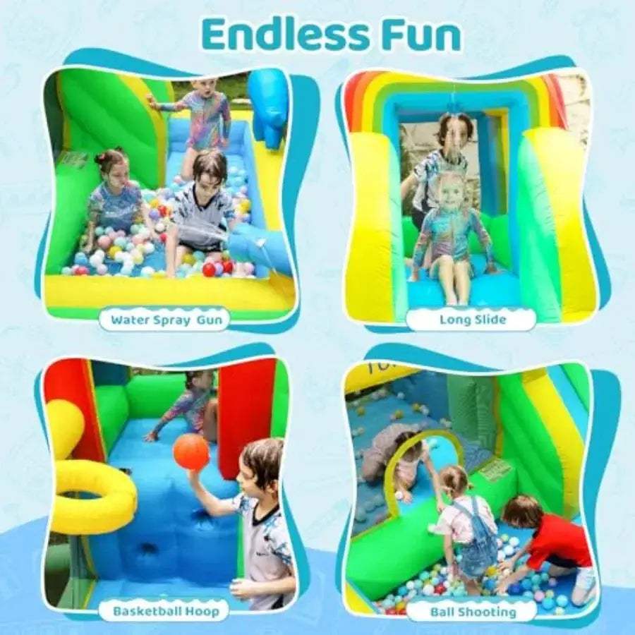 Inflatable Water Slide Bounce House With Splash Pool - ToylandEU
