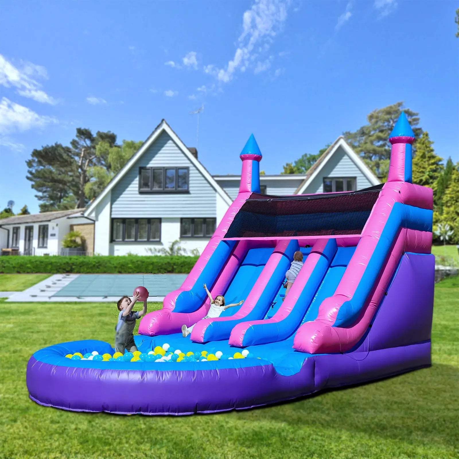  Inflatable Water Slide CE Certified With Double Slides -  ToylandEU™