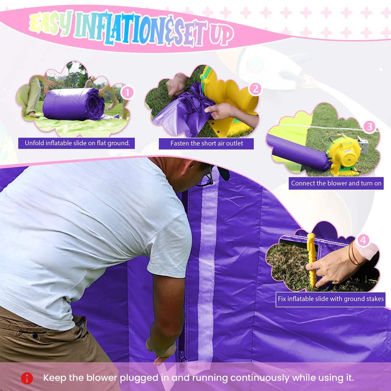  Inflatable Water Slide CE Certified With Double Slides -  ToylandEU™